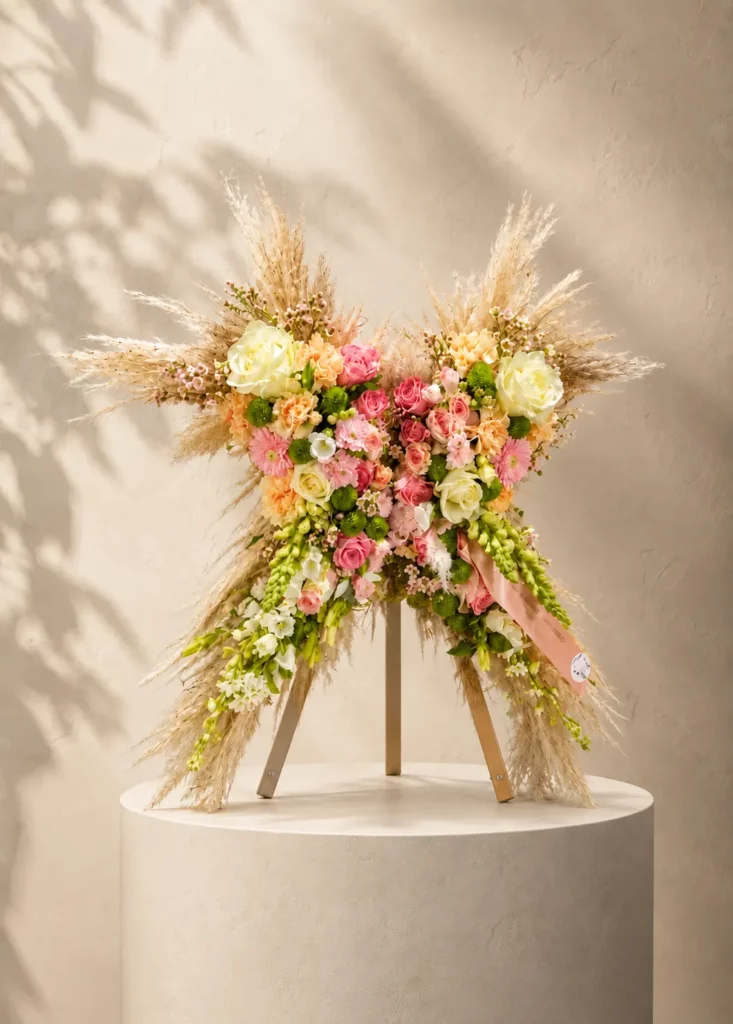 Hommage floral de deuil et de recueillement — création de La Rose des Sables By Saliha