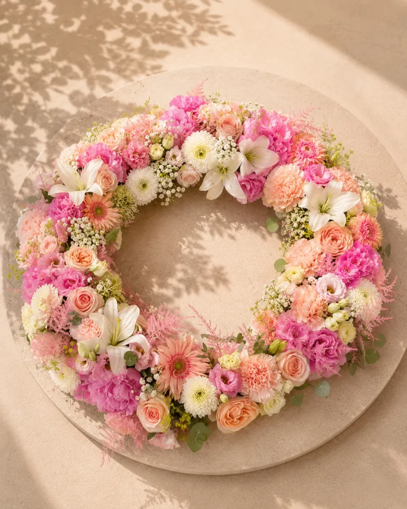 Hommage floral de deuil et de recueillement — création de La Rose des Sables By Saliha