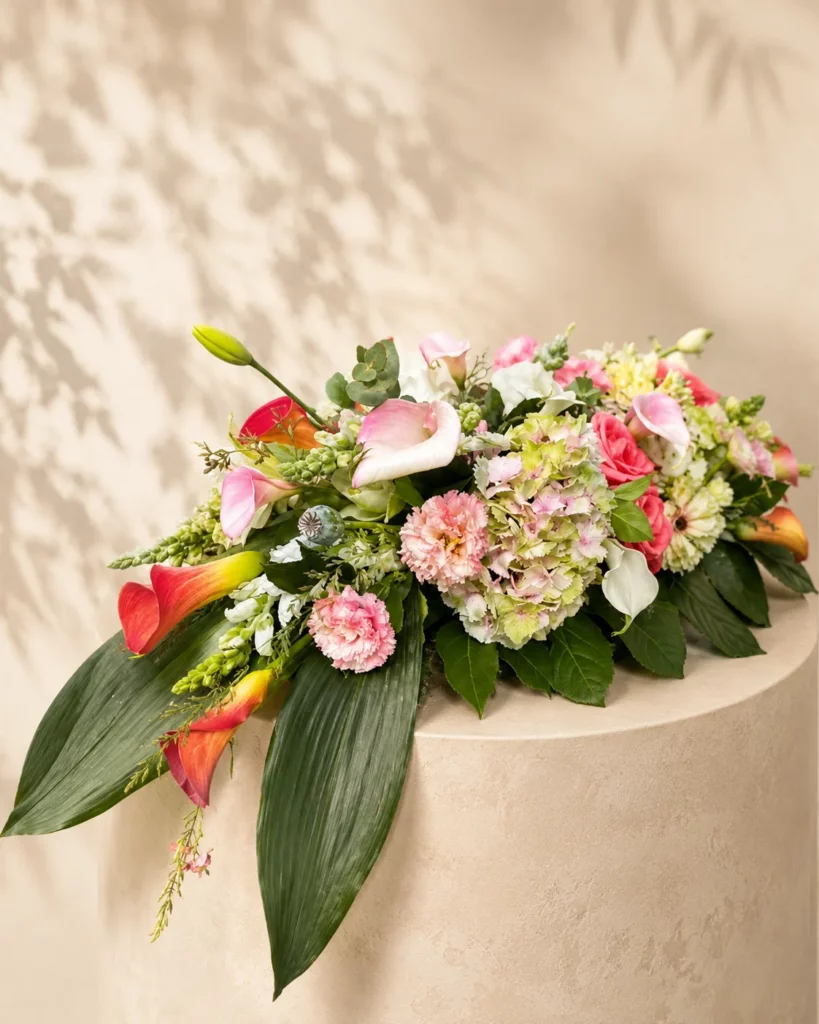 Hommage floral de deuil et de recueillement — création de La Rose des Sables By Saliha