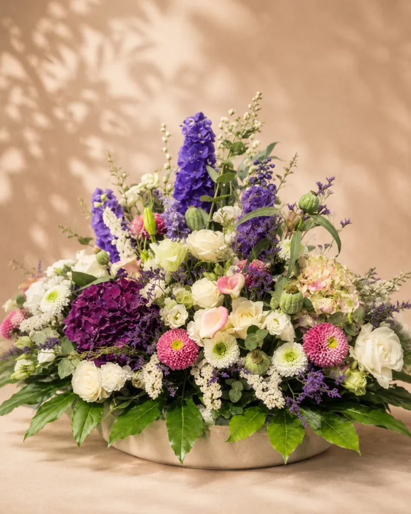 Hommage floral de deuil et de recueillement — création de La Rose des Sables By Saliha