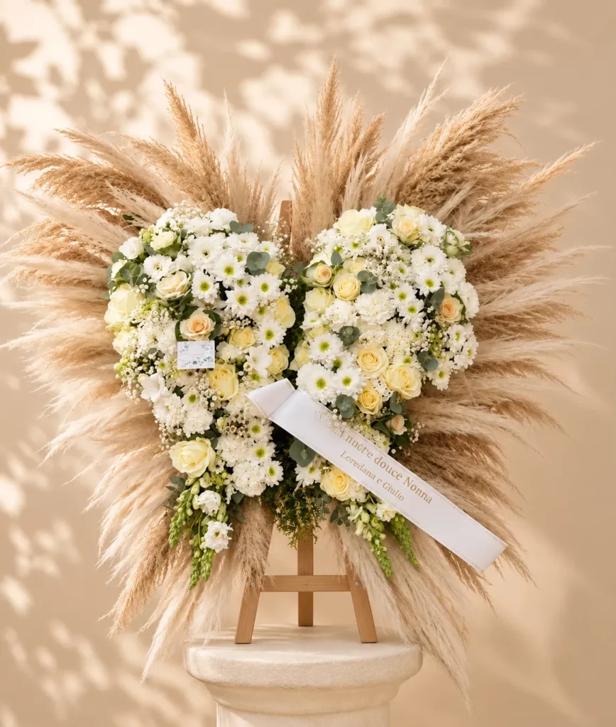 Hommage floral de deuil et de recueillement — création de La Rose des Sables By Saliha