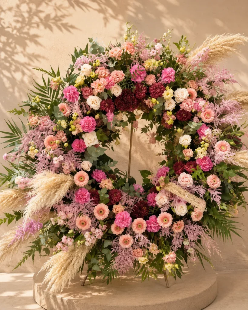 Hommage floral de deuil et de recueillement — création de La Rose des Sables By Saliha